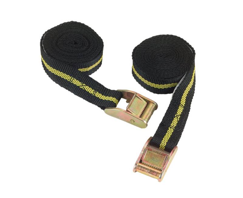 Kerbl Klemmschlossgurt – Schwarz / Gelb 2,5 m (Maße 25 mm x 2,5 m, Zugkraft 250 kg) 37109 von Kerbl