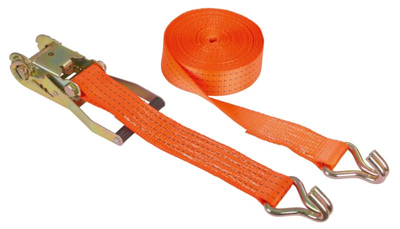Kerbl Ratschenzurrgurt mit Spitzhaken (Zugkraft direkt 2000 kg, Länge 10m, Breite 50 mm) 37150, orange von Kerbl