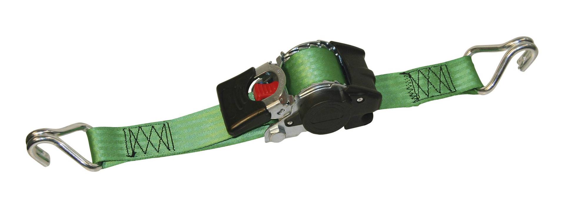Kerbl Automatik-Zurrgurt mit Aufrollfunktion (Farbe grün, Länge 1,8 m, Breite 50 mm, zul. Zugkraft 750 kg, zur Ladungssicherung) 37185 von Kerbl