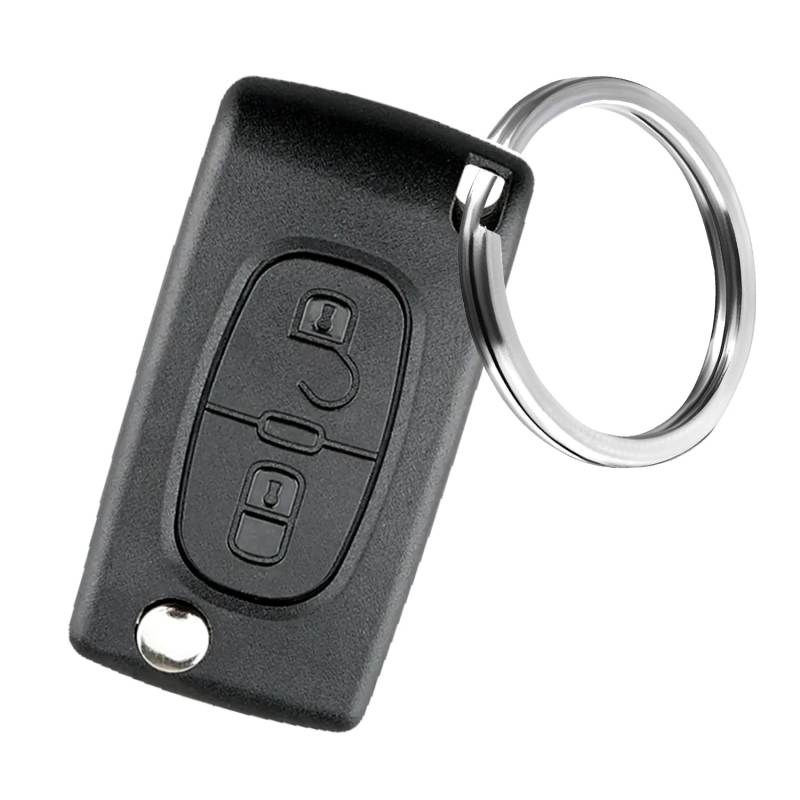 Kesiku CE0523 Schlüsselgehäuse für Citroen C2 C3 C4 Grand Picasso Peugeot 207 208 307 308 3008 5008 Expert Fernbedienung, Gehäuse Schlüssel Citroen C3, Peugeot Schlüssel – mit Schraubendreher und von Kesiku