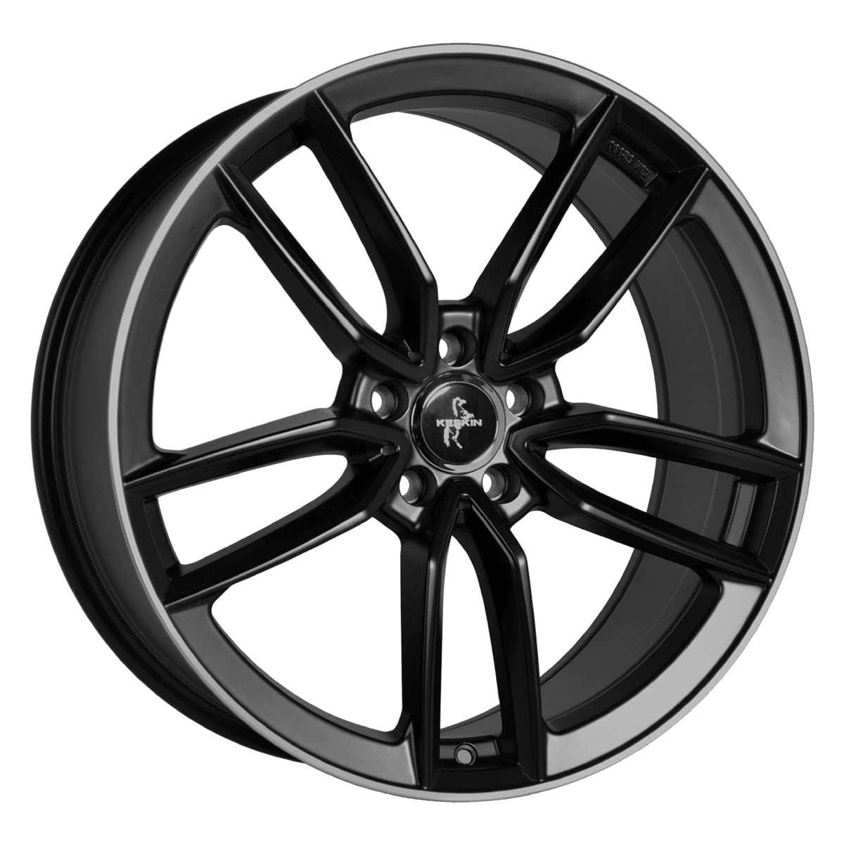 Keskin KT21 7.5JX17 5/112 ET45 66.6 MATT BLACK LIP POLISH Alufelge von Keskin Tuning