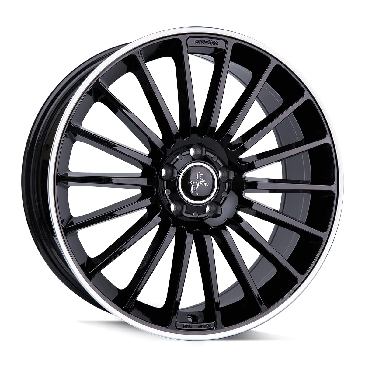 KESKIN KT15 BLACK LIP POLISH 8x18 ET45 5.00x112.00 Hub Hole 66.60 mm - Alu felgen von Keskin