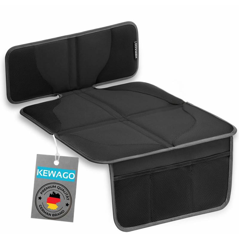 Kewago Kindersitzunterlage Auto – Universelle Sitzschoner für Autositzerhöhung – rutschfest, Wasserabweisend & Extra Dicke Polsterung – Sitzschutz Auto ISOFIX von Kewago