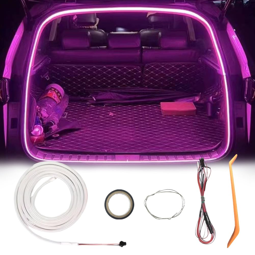 Kexpery ACAR Trunk Light Strip Dynamic Flowing Auto Sensor Box Light (Rosa) (Stil 8) von Kexpery