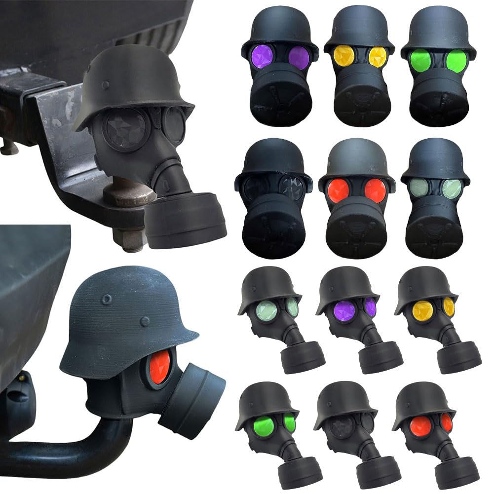 Kexpery Funny Gas Mask Cascet Kolon Capl für die Anhängerkupplung (langer Stil dunkelgrün) von Kexpery