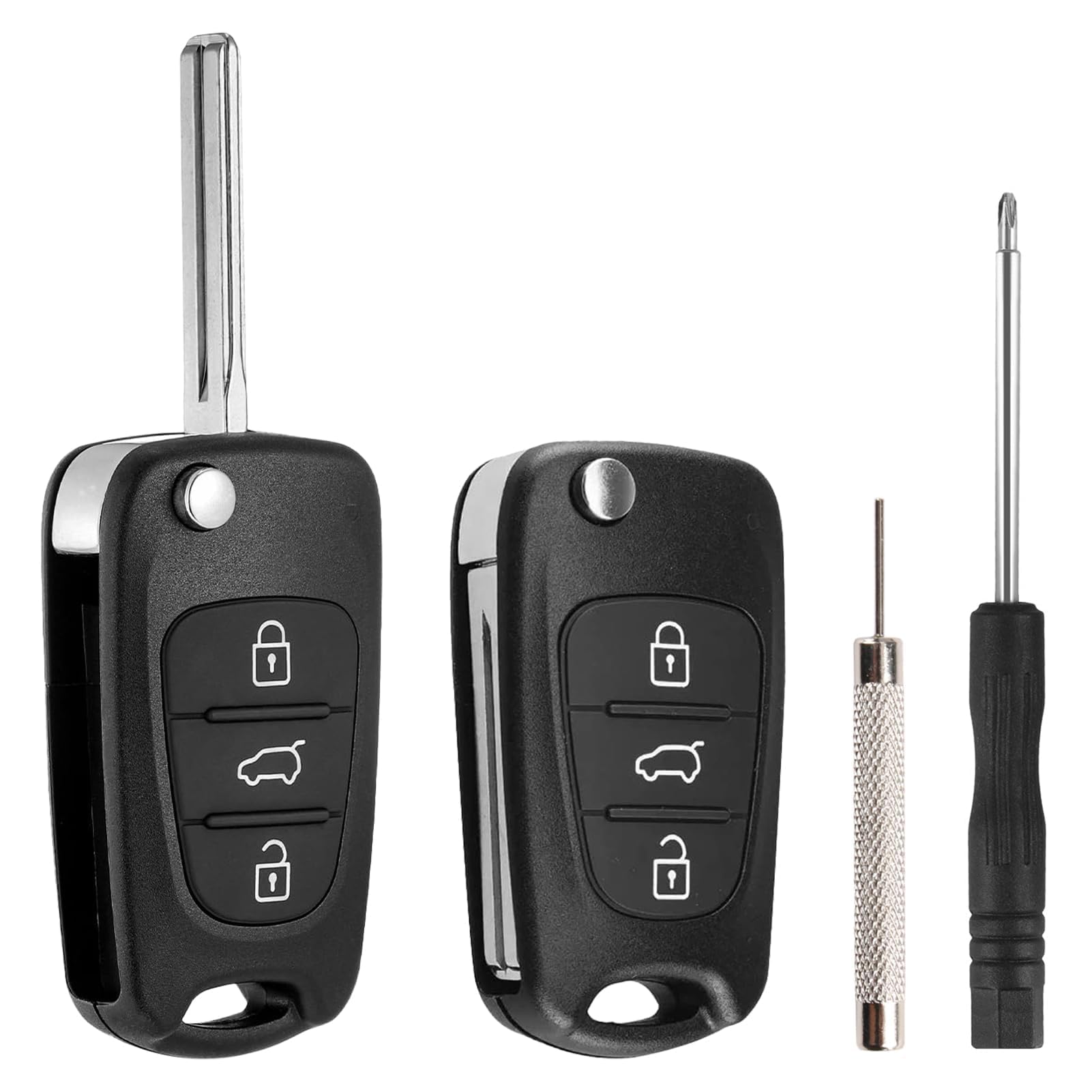 2 Stück 3 Tasten Autoschlüssel Gehäuse Kompatibel mit Hyundai i10 i20 i30 ix20 ix35 und mit Kia Ceed Soul Sportage Venga Fernbedienung Auto Schlüsselgehäuse mit Demontage Werkzeug 2 Stück 3 Tasten Autoschlüssel Gehäuse Kompatibel mit Hyundai i10 i20 i30 ix20 ix35 und mit Kia Ceed Soul Sportage Venga Fernbedienung Auto Schlüsselgehäuse mit Demontage Werkzeug von KeyQueen