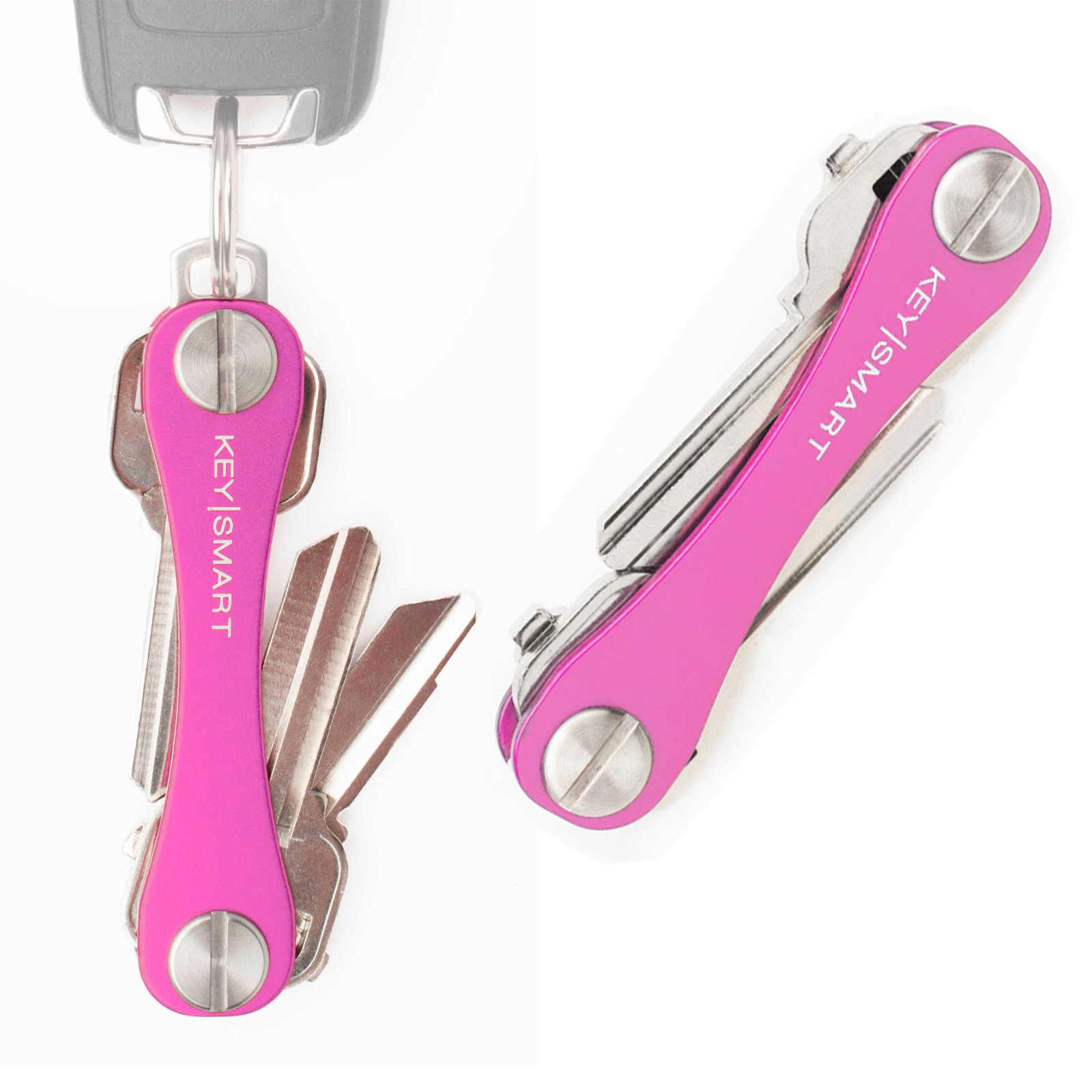 KeySmart 2 bis 8 Schlüssel Pink von KeySmart