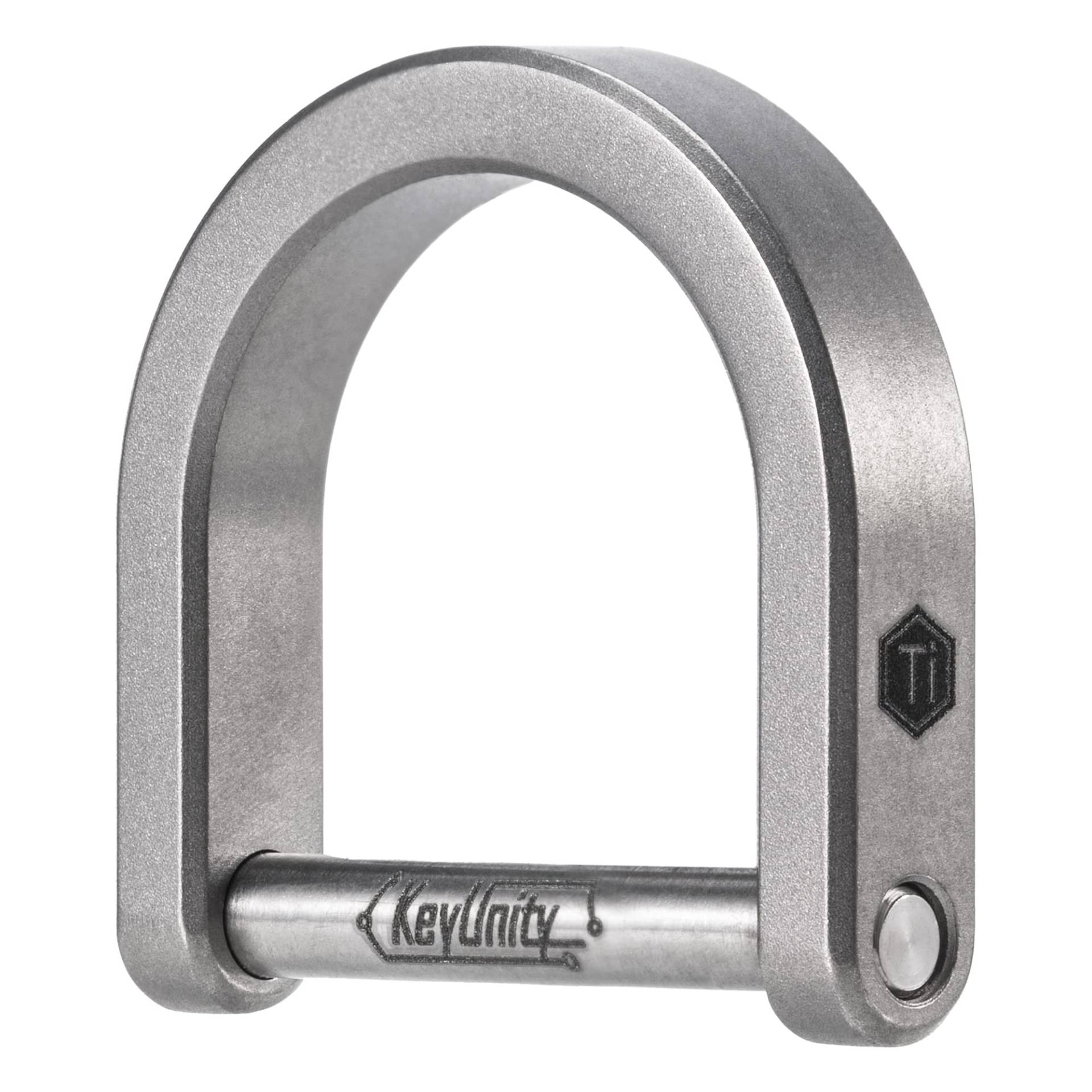 KeyUnity KA17 Titan D-Ring-Schlüsselschäkel, U-Form-Schlüsselring-Schraubverschluss für Autoanhänger, Schlüsselanhänger-Zubehör (sandgestrahlt, L) von KeyUnity