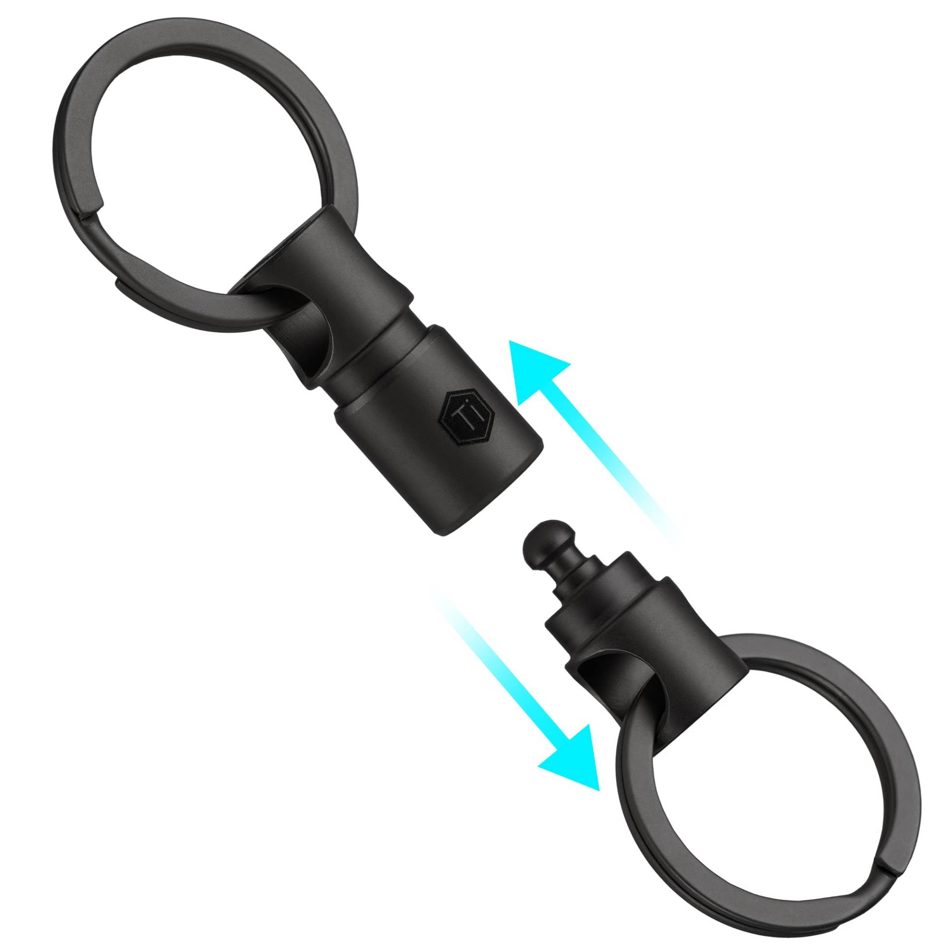 KeyUnity KA24 Abnehmbarer Schlüsselring-Anschluss, doppelendiger drehbarer 360° Schlüsselbund aus Titan, Schlüssel-Organizer-Linker Karabiner für Auto, Hau,Zubehör KeyUnity KA24 Abnehmbarer Schlüsselring-Anschluss, doppelendiger drehbarer 360° Schlüsselbund aus Titan, Schlüssel-Organizer-Linker Karabiner für Auto, Hau,Zubehör von KeyUnity