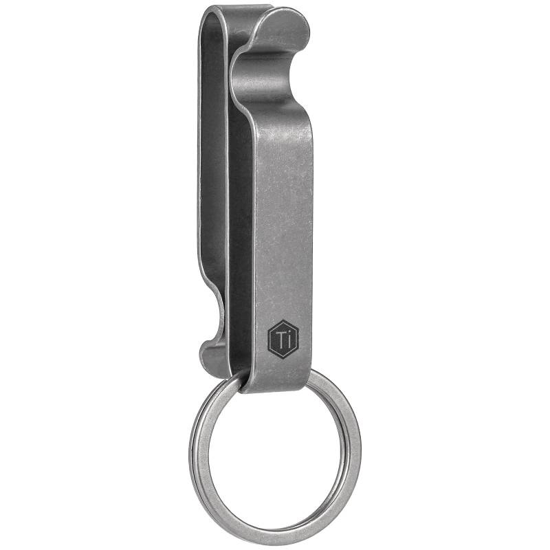 KeyUnity KM00 Gürtelclip Schlüsselanhänger, Titan Doppelseitiger Schlüsselhalter, EDC Keychain mit Schnellverschluss Clip, Abnehmbarem Schlüsselringe für Schlüssel Karabiner Zubehör von KeyUnity