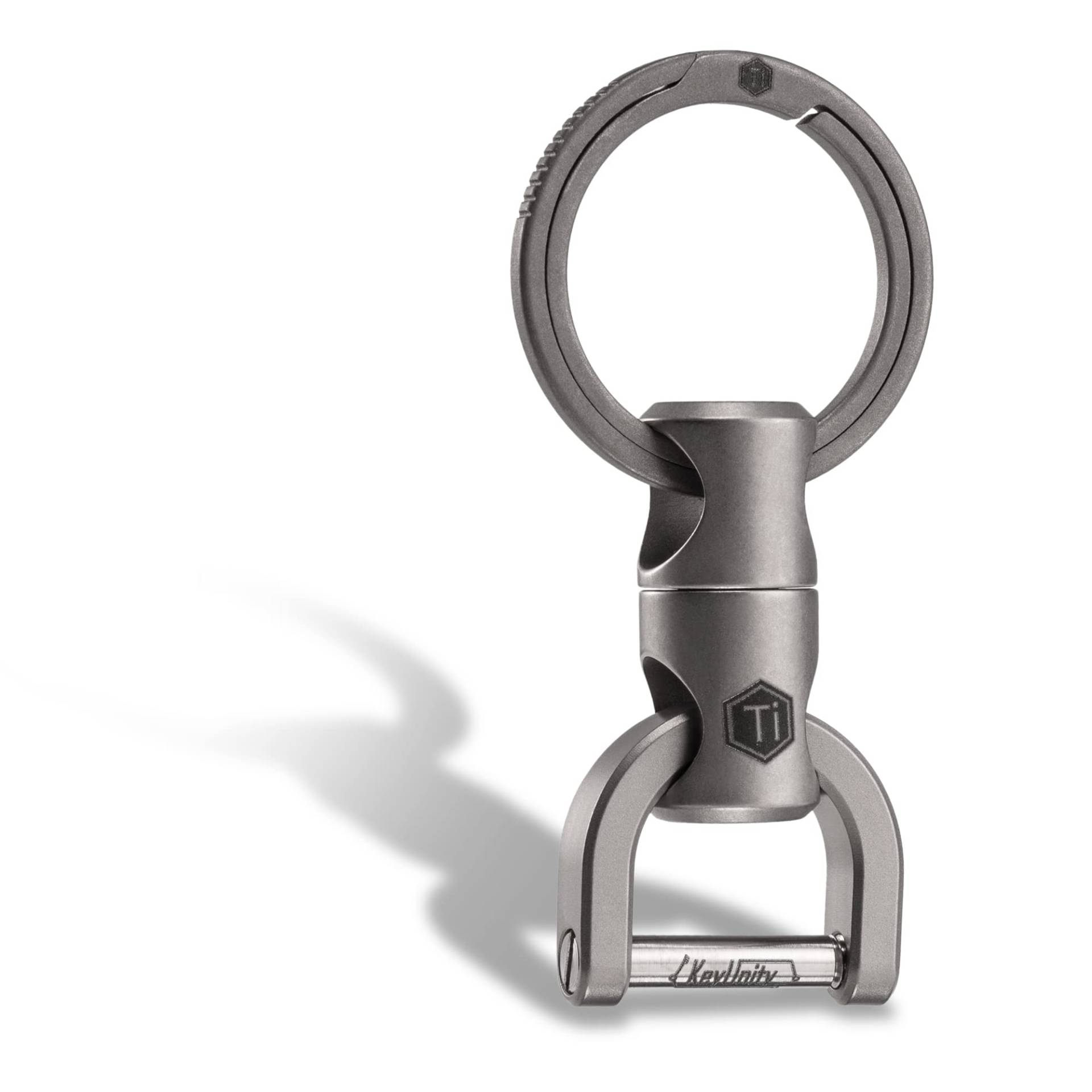 KeyUnity KM13 Drehbarer Schlüsselanhänger mit D-Ring-Schlüsselschäkel, schlüsselanhänger Herren Auto, Drehbarer Schlüsselorganisator aus Titan Keychain Quick Release von KeyUnity