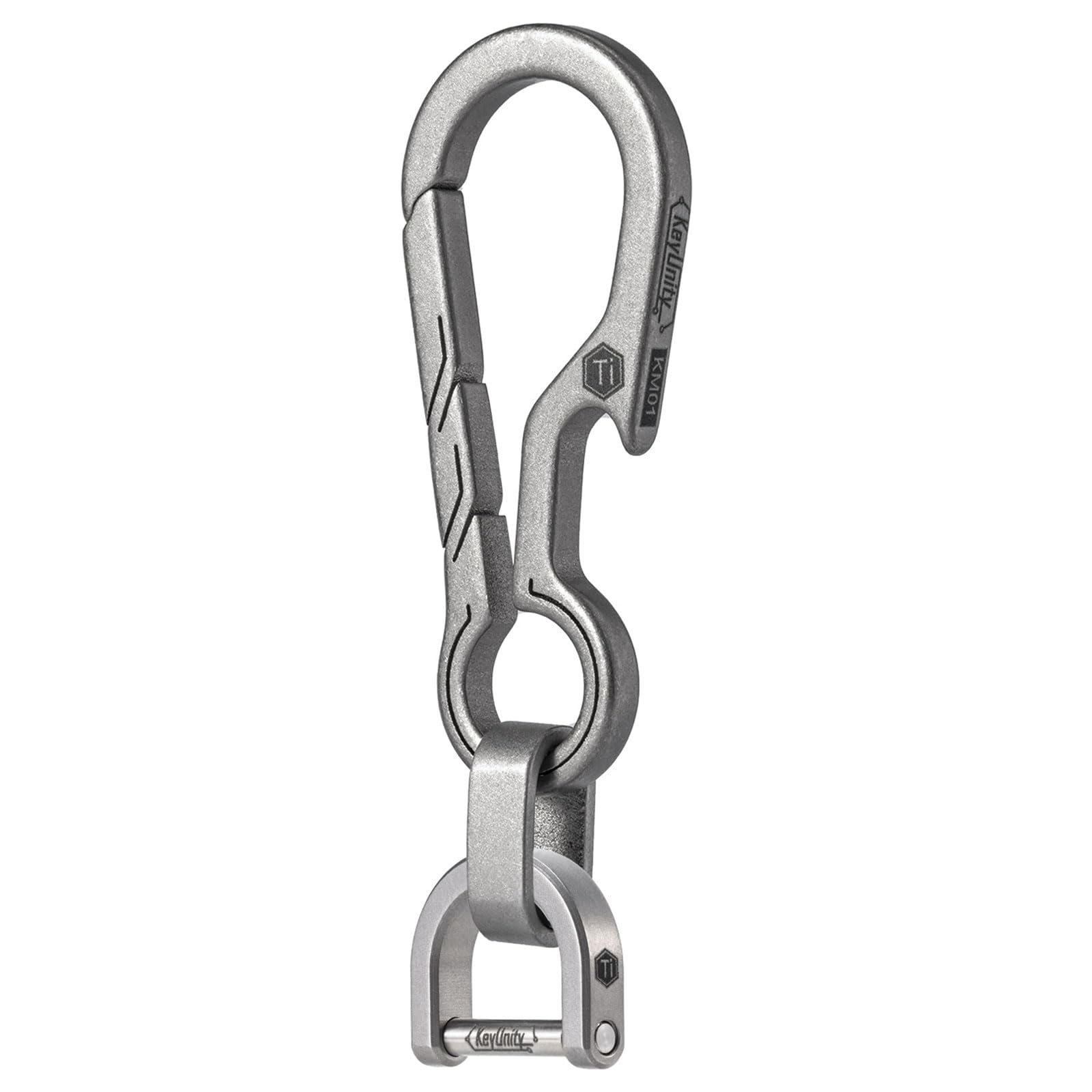 KeyUnity KM14SW Titan-EDC-Flaschenöffner-Schlüsselanhänger mit D-Ring, Schnellverschluss-Karabiner-Schlüsselanhänger für Männer von KeyUnity