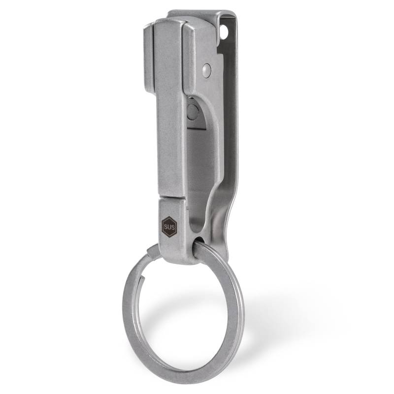 KeyUnity KS02 EDC Gürtel Schlüsselanhänger Clip Schnellverschluss, Edelstahl Duty Belt Schlüsselanhänger Halter für Hosen, Jeans, Hosen von KeyUnity
