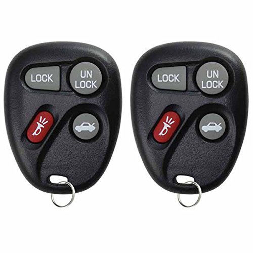 2 KeylessOption Replacement 4 Button Keyless Entry Remote Control Key Fob von KeylessOption