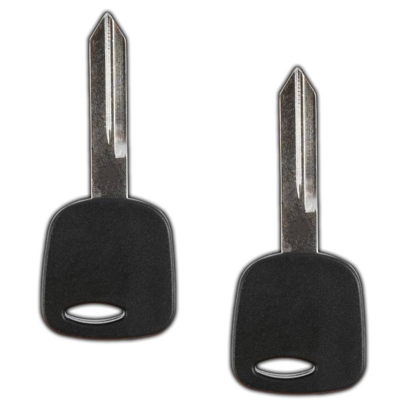 2 KeylessOption Replacement Ignition Chipped Key Transponder Compatible with Ford 4C H72 von KeylessOption