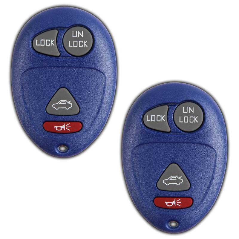 KeylessOption Keyless Entry Fernbedienung für Autoschlüssel, Ersatz für L2C0007T, Blau, 2 Stück von KeylessOption