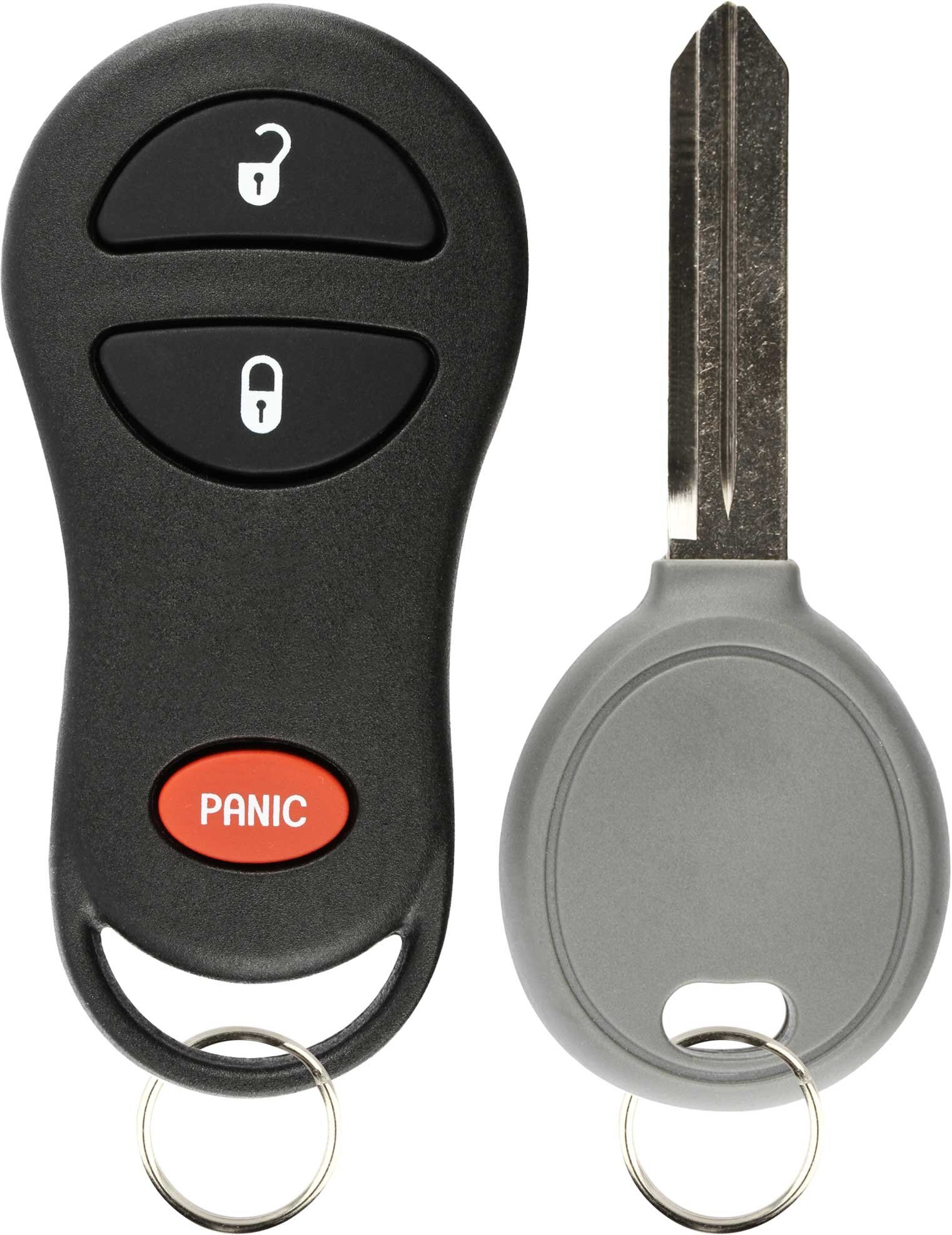KeylessOption Keyless Entry Remote Fob Uncut Ignition Car Key Replacement for GQ43VT17T, 04686481 von KeylessOption