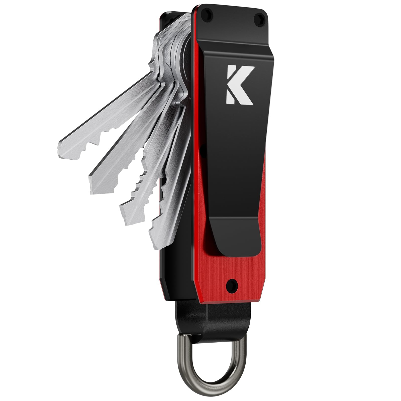 KEYMARX Schlüssel-Organizer für Herren, kompakter Schlüsselhalter, minimalistisches Schlüsseletui, Metall-Schlüsselanhänger, Schlüsselhalter für Schlüsselanhänger, sichert 2–5 Schlüssel, Gebürstetes KEYMARX Schlüssel-Organizer für Herren, kompakter Schlüsselhalter, minimalistisches Schlüsseletui, Metall-Schlüsselanhänger, Schlüsselhalter für Schlüsselanhänger, sichert 2–5 Schlüssel, Gebürstetes von Keymarx