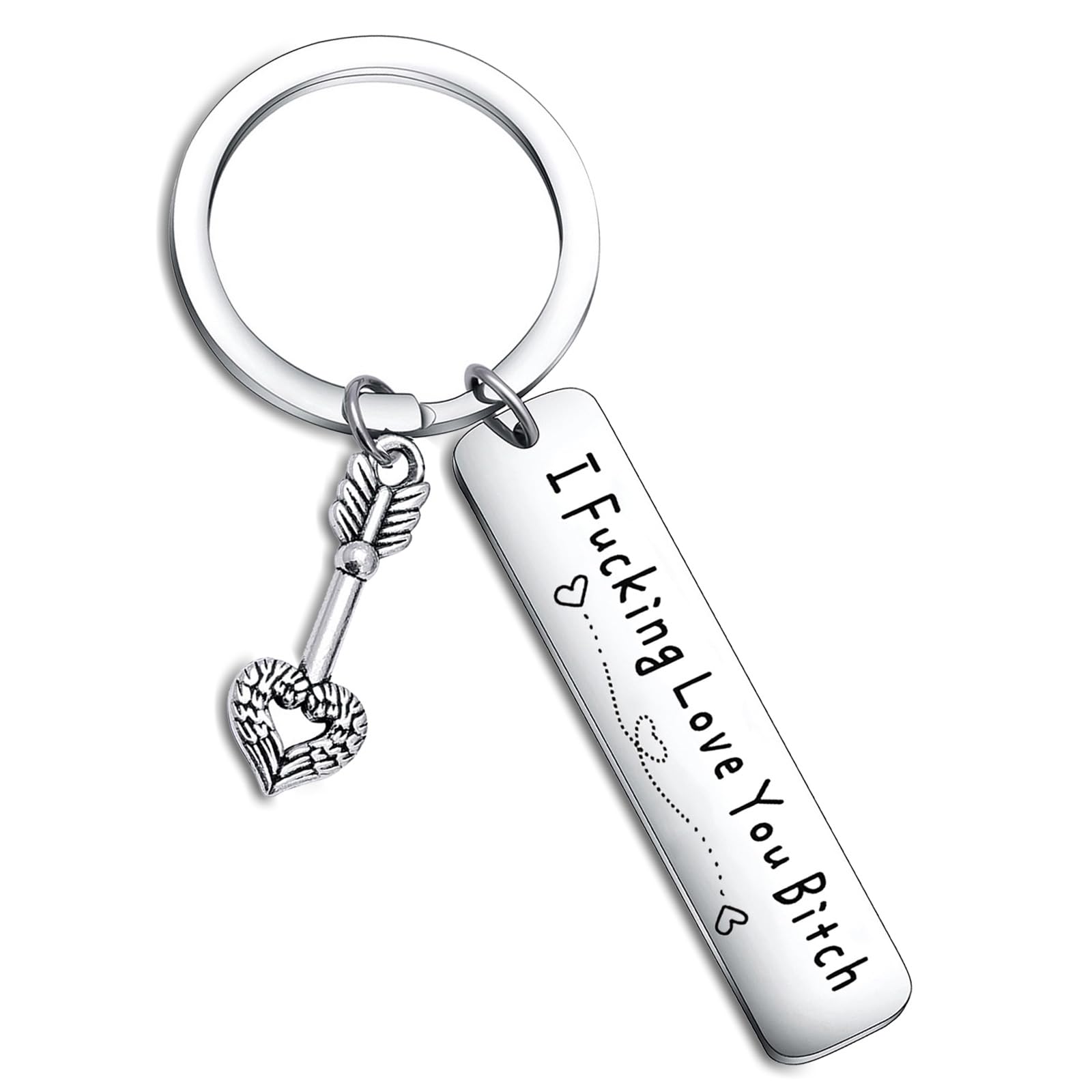 Keytells BFF Schlüsselanhänger Geschenke für Frauen Erwachsene I Love You Geschenke für Freunde Frauen Geburtstag Schwester, Bitch Schlüsselanhänger, Regulär Keytells BFF Schlüsselanhänger Geschenke für Frauen Erwachsene I Love You Geschenke für Freunde Frauen Geburtstag Schwester, Bitch Schlüsselanhänger, Regulär von Keytells