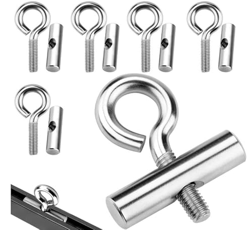4 Stück Kederstopper 8-10mm Stopper für Kederschiene Kederstopper, mit Karabiner Edelstahl Kederstopper, Kederschiene Zubehör Camping Blockierungskit für Caravan Wohnmobil Wohnmobil Campervan Boot von KiBlithemor