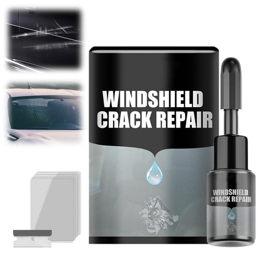 Kidmis Car Windshield Crack Repair Fluid, Windschutzscheibe Reparaturset, Steinschlag Reparaturset Windschutzscheibe, zur Rissen,in Sternform und Risse in Halbmondform 20ml (1pcs) von Kidmis