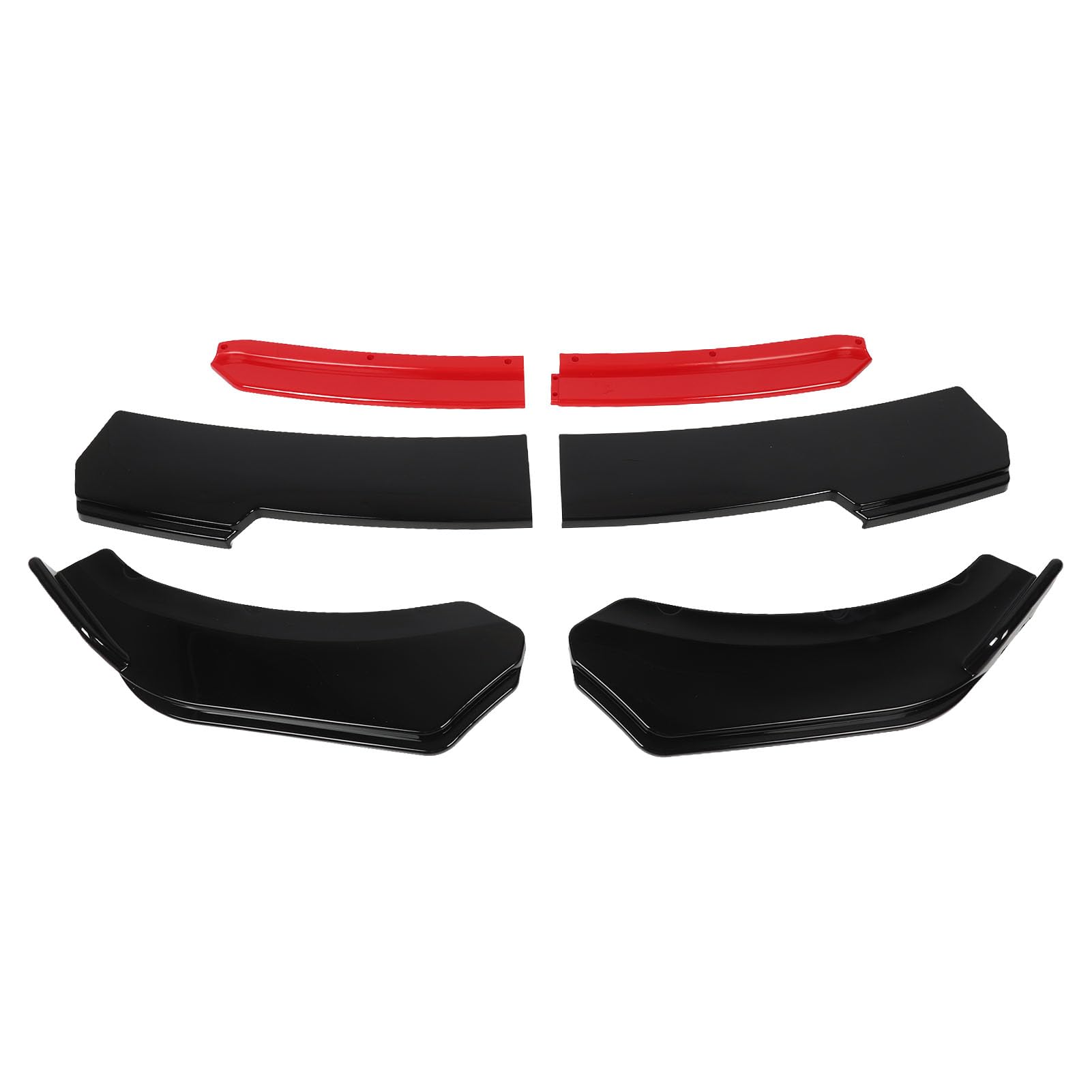 Frontstoßstangen-Lippentrenner, Sportlich, Glänzend Schwarz, 6 Stück, Verbesserte Stabilität, Doppellagiger Frontstoßstangen-Lippenspoiler für Auto Frontstoßstangen-Lippentrenner, Sportlich, Glänzend Schwarz, 6 Stück, Verbesserte Stabilität, Doppellagiger Frontstoßstangen-Lippenspoiler für Auto von Kikumi