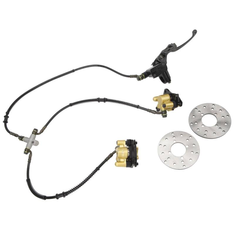 Vorderbremszweischungsgeräte Scheibenbremsplatten für Dirt Bike Quad ATV Go Kart von Kikumi