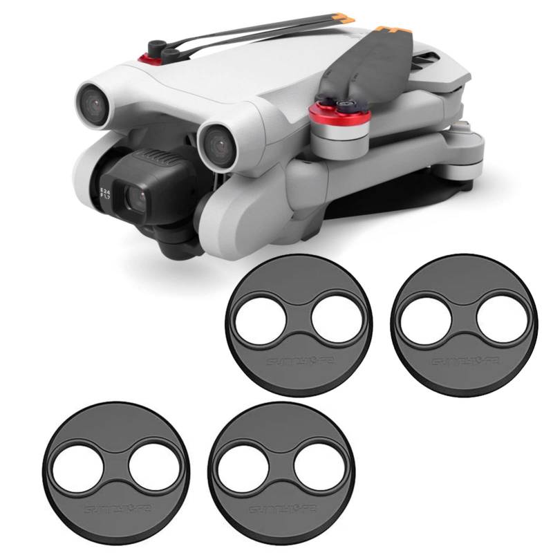 Mavic Mini 3 Pro Motorkappe - Aluminium-Schutzhülle für DJI Mini 4 Pro Drohnen-Zubehör, Staubdicht, Wasserdicht, 4 Stück, Schwarz von Kimyoaee