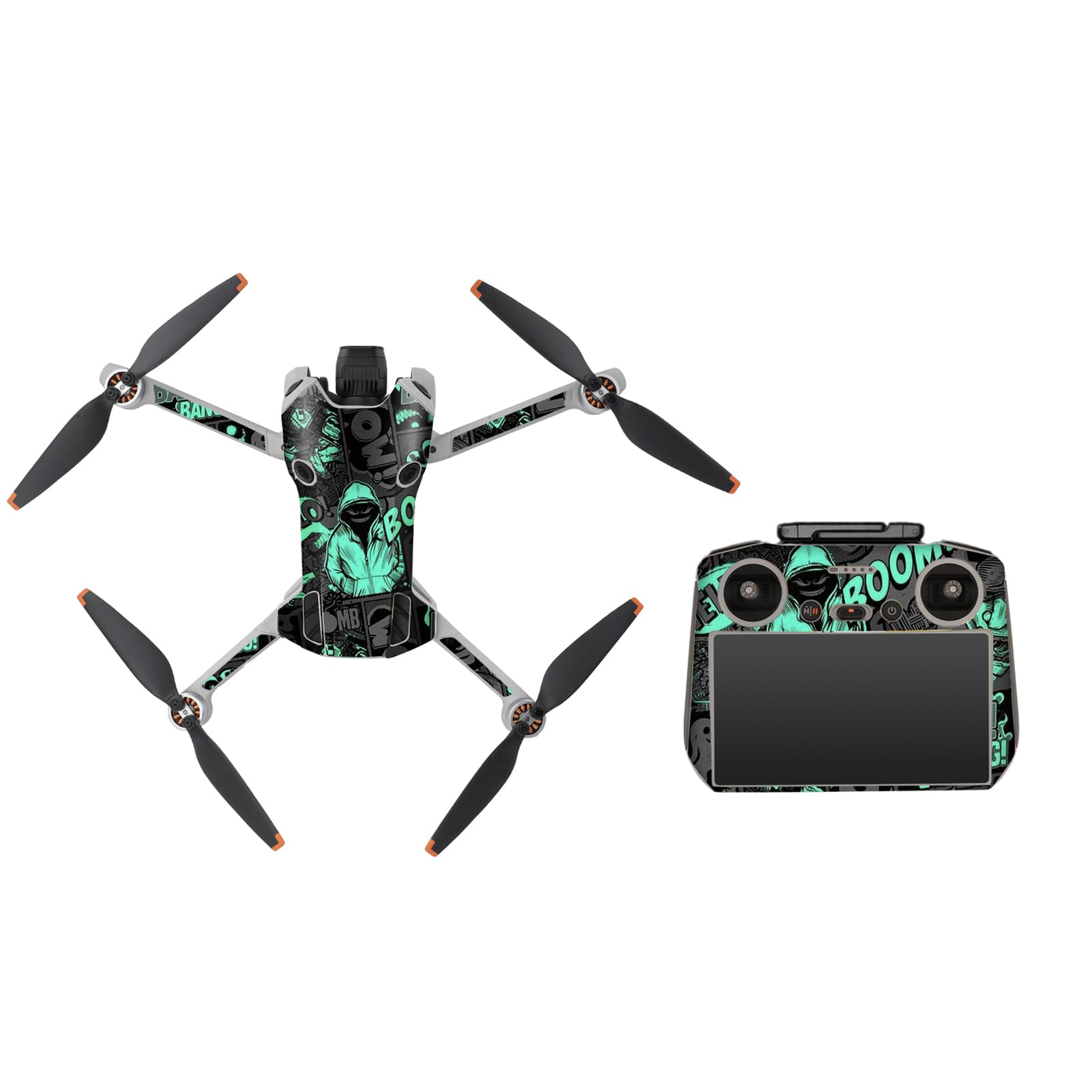 Kimyoaee Mini 4 Pro Skin Aufkleber für DJI Mavic Mini4 Pro Kamera Drohne Quadcopter Körper Arm RC2 Fernbedienung Full Set Aufkleber Wrap Zubehör Wasserdicht von Kimyoaee