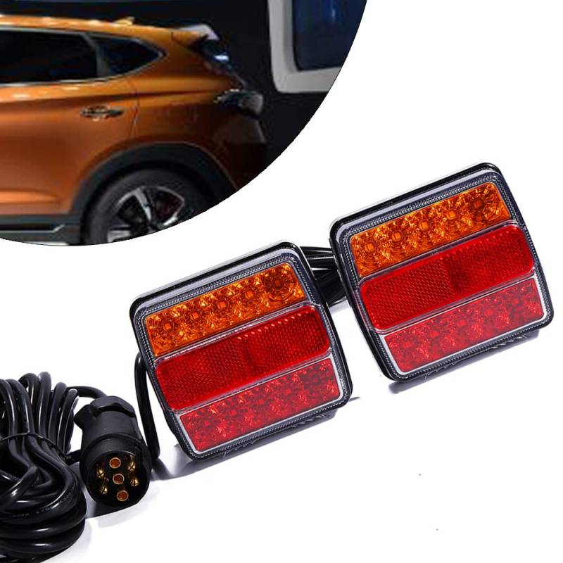 LED Rückleuchten verkabelt Anhänger Anhängerbeleuchtung Anhängerleuchte,Motorcycle Led Light Strip Tail Brake Stop Turn Signal LED License Plate Flexible LED Light von KinHall