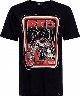 King Kerosin Red Baron Speedshop, T-Shirt - Schwarz/Rot/Weiß - M von King Kerosin