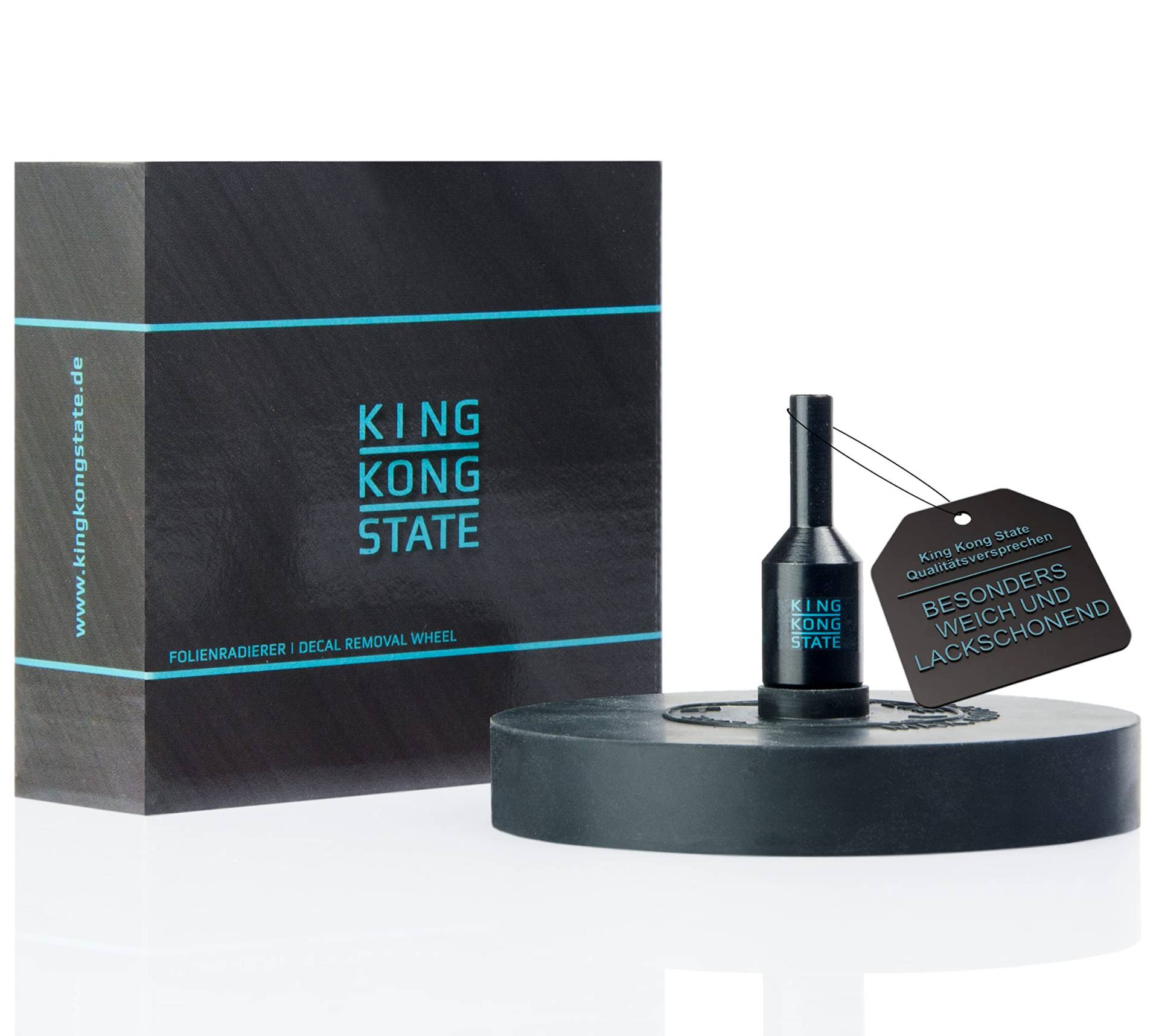 King Kong State Folienradierer zur Entfernung von Folien und Aufklebern auf Autos und Motorrädern - schwarzer Radierer für Akku-Bohrmaschinen von King Kong State