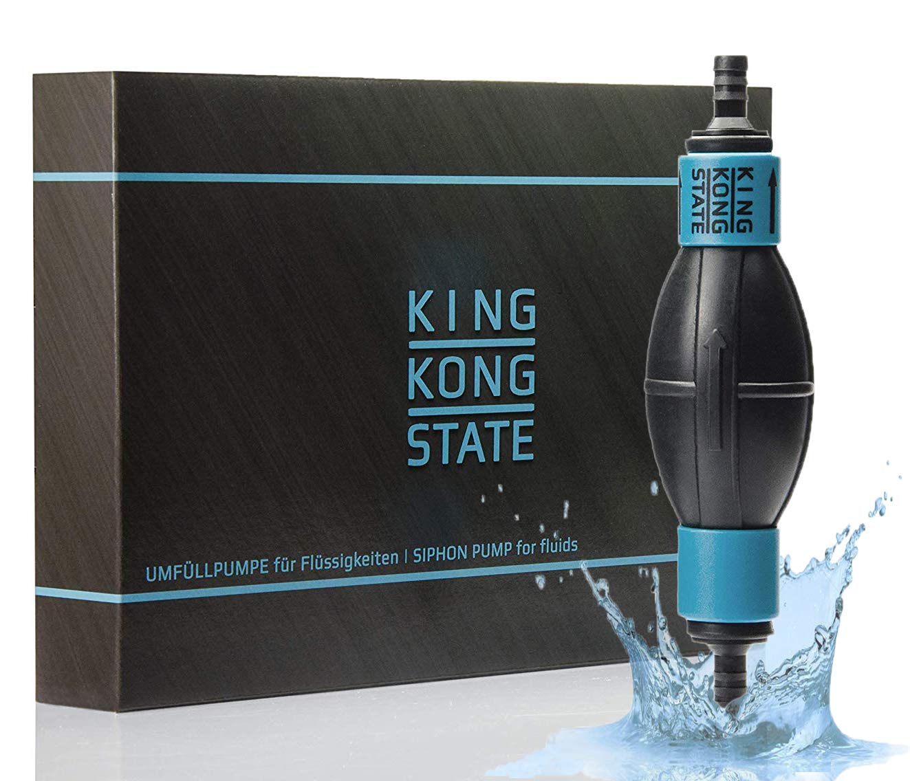 King Kong State Handpumpe NEU - Umfüllpumpe für Flüssigkeiten wie Wasser, Benzin, Diesel oder Öl-Gemische l optimal für den Auto- und Motorrad-Bereich von King Kong State