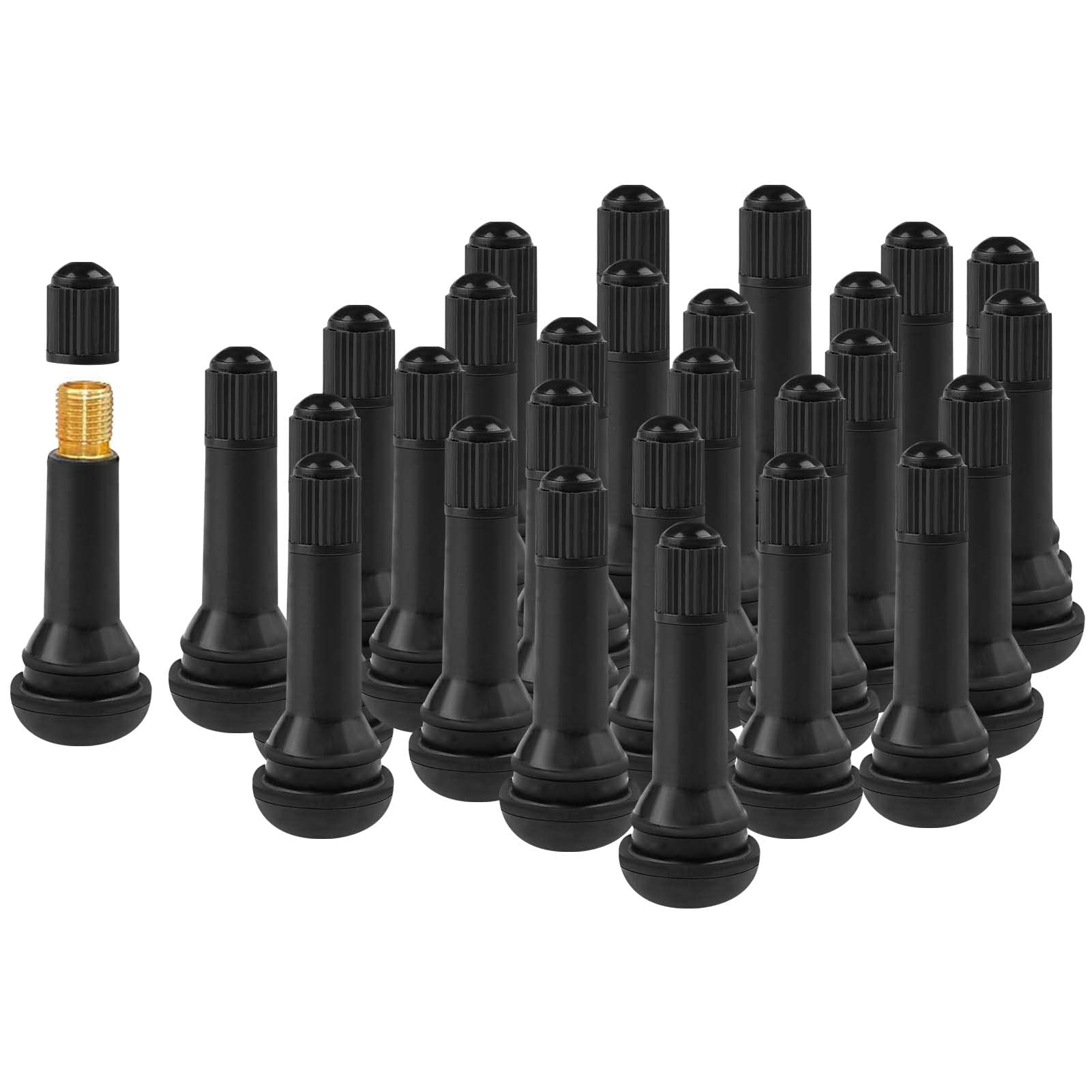 KingSaid 100 Stück Gummiventil TR414 Snap-In PKW Reifenventile Ventile Felgenventile Gummi KingSaid 100 Stück Gummiventil TR414 Snap-In PKW Reifenventile Ventile Felgenventile Gummi von KingSaid