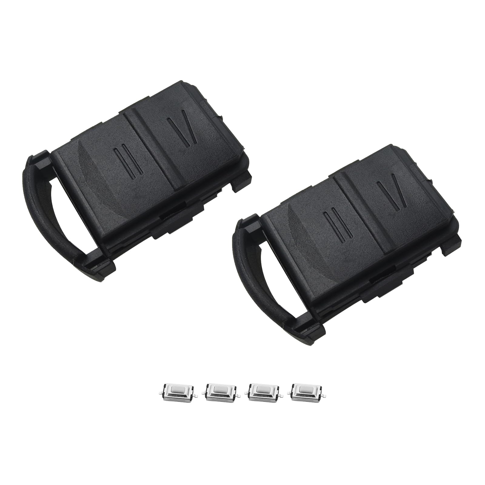 KingYH 2 X Autoschlüssel Gehäuse Schlüsselgehäuse Reparatur Set Autoschlüssel Gehäuse 4 X Mikrotaster kompatibel mit Corsa Meriva A Combo C Tigra B Fernbedienung Reparatur von KingYH