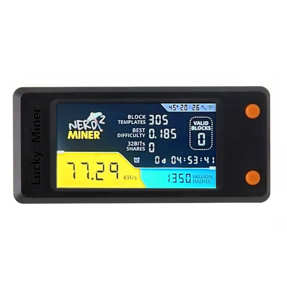 Kioball Nerdminer V2 78KH/S BTC Solo Lottery Miner mit LCD-Display Bitcoin BTC Crypto Miner ASIC Mining Miner Silent Miner Kioball Nerdminer V2 78KH/S BTC Solo Lottery Miner mit LCD-Display Bitcoin BTC Crypto Miner ASIC Mining Miner Silent Miner von Kioball