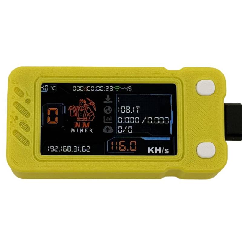 Kioball Verbesserter Nerdminer 118KH/S BTC Solo Lottery Miner Mini ASIC Miner Bitcoin BTC Miner Nerd Miner mit Farbdisplay von Kioball