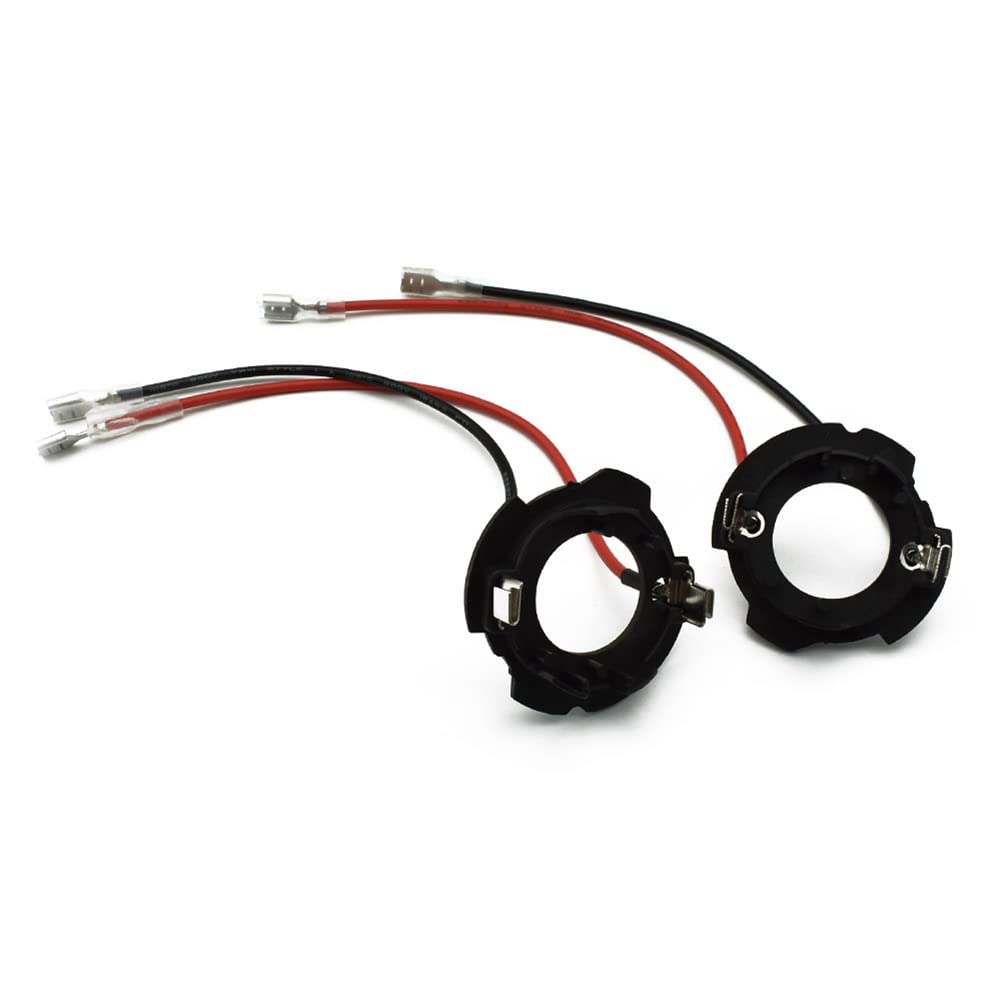 Kipebep H7 LED Adapter für MK5 Golf 5 Autoteile Scheinwerferhalter mit Draht 2 StüCke D119A von Kipebep