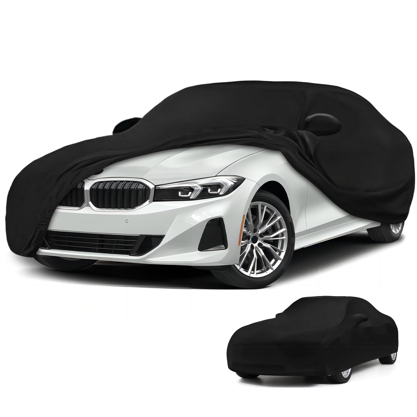 Autoabdeckung Indoor Kompatibel mit BMW 3er 2007-2025, Stretch Soft Satin Maßgeschneidert Atmungsaktiv Staubschutz Vollgarage Autoabdeckung für Tiefgarage, Autoausstellung Autoabdeckung Indoor Kompatibel mit BMW 3er 2007-2025, Stretch Soft Satin Maßgeschneidert Atmungsaktiv Staubschutz Vollgarage Autoabdeckung für Tiefgarage, Autoausstellung von Kistrba