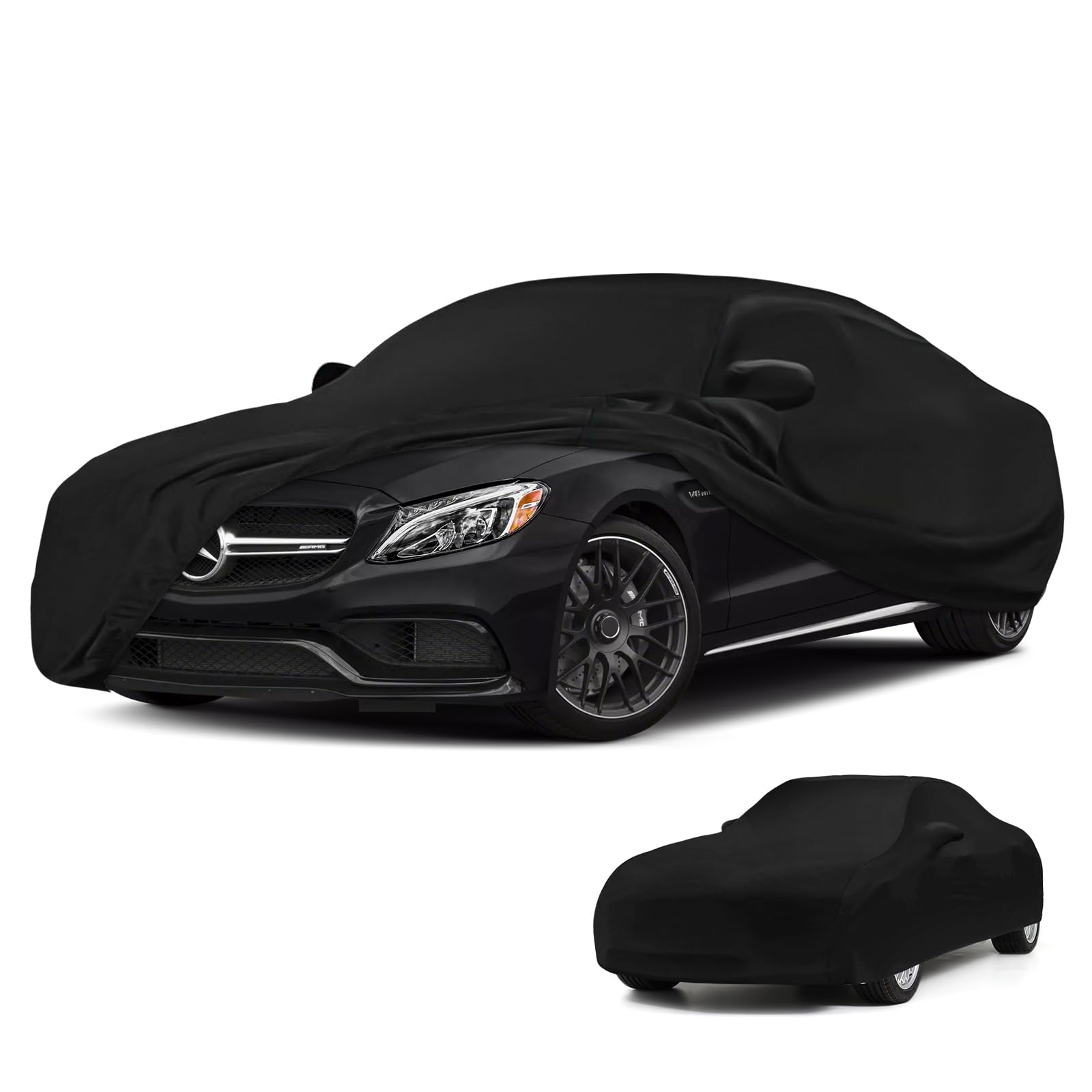 Autoabdeckung Indoor Kompatibel mit Mercedes Benz C-Klasse 2007-2025, Stretch Soft Satin Maßgeschneidert Atmungsaktiv Staubschutz Vollgarage Autoabdeckung für Tiefgarage, Autoausstellung Autoabdeckung Indoor Kompatibel mit Mercedes Benz C-Klasse 2007-2025, Stretch Soft Satin Maßgeschneidert Atmungsaktiv Staubschutz Vollgarage Autoabdeckung für Tiefgarage, Autoausstellung von Kistrba