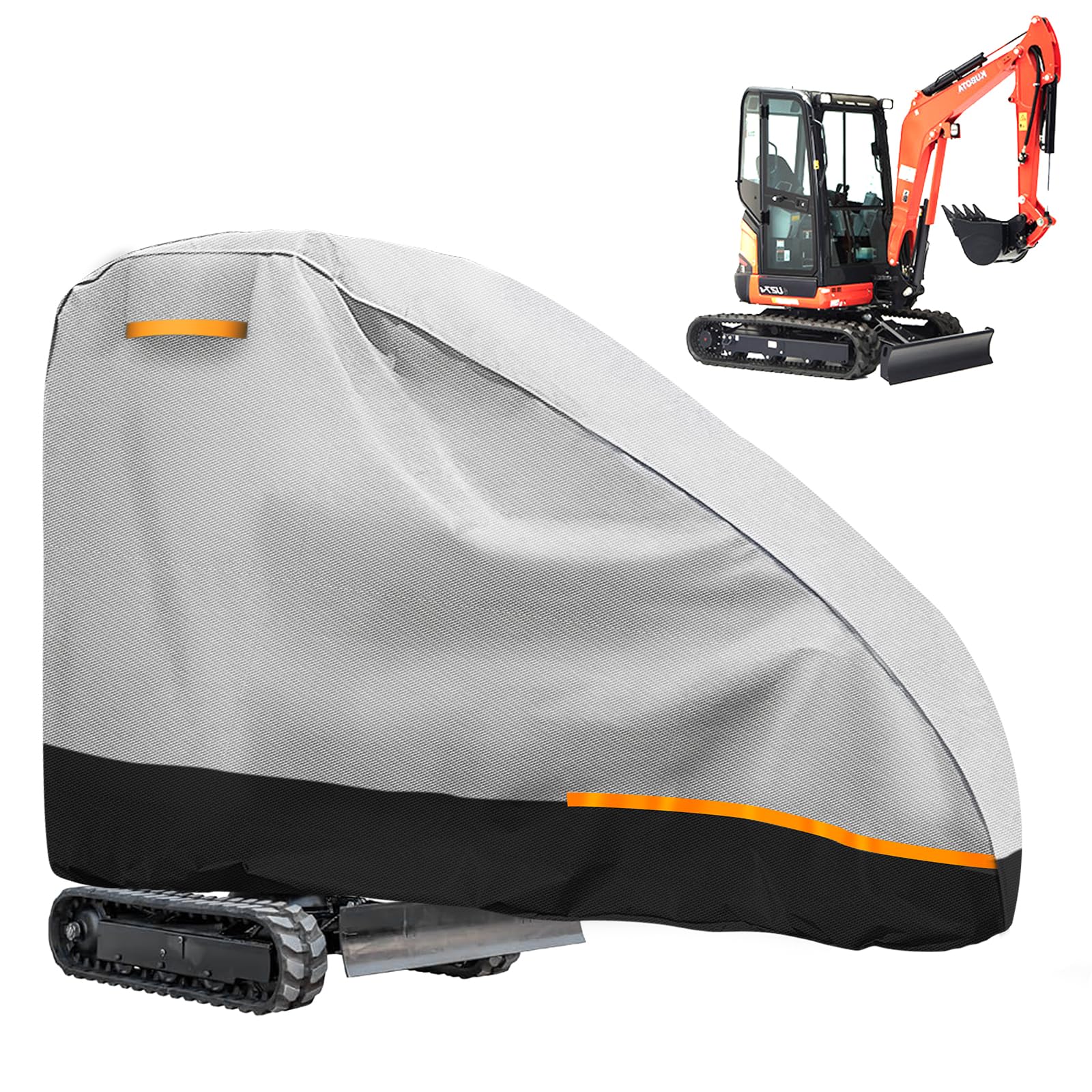 Minibagger Abdeckplane Wasserdicht Atmungsaktive Bagger Abdeckung 420D Vollgarage Minibagger Plane Kleinbagger Abdeckplane für 800-1600kg Minibagger Schutzhülle Regen Schnee UV-Schutz, Hellgrau Minibagger Abdeckplane Wasserdicht Atmungsaktive Bagger Abdeckung 420D Vollgarage Minibagger Plane Kleinbagger Abdeckplane für 800-1600kg Minibagger Schutzhülle Regen Schnee UV-Schutz, Hellgrau von Kistrba