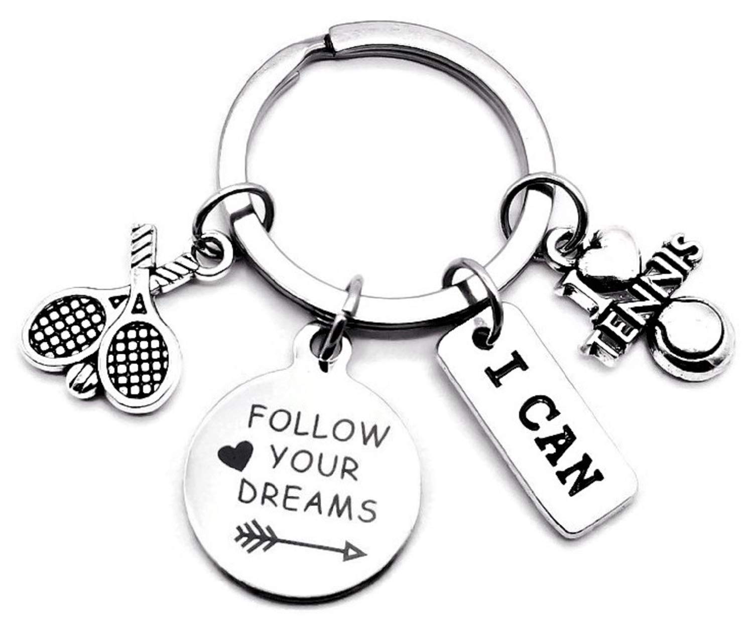 Tennis Keychain Tennis Coach Keychain Tennis Racket Tennis Ball Tennis Player Tennis Team Sports Lover Gift Tennis Key Ring I Can I Love Tennis Charm Tennis Gift Follow Your Dreams Keyring Key Chain, Tennis Keychain Tennis Coach Keychain Tennis Racket Tennis Ball Tennis Player Tennis Team Sports Lover Gift Tennis Key Ring I Can I Love Tennis Charm Tennis Gift Follow Your Dreams Keyring Key Chain, von Kit's Kiss