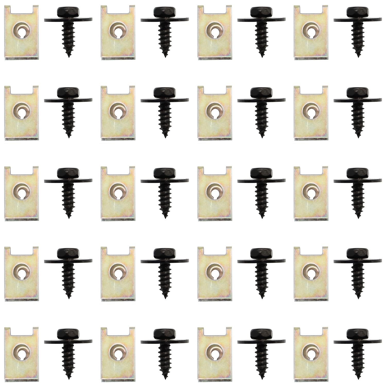 20 Sätze Blechmutter Schraube Mutter Clip Kit,U Typ Karosserieschrauben,Feder Blechnmutter,Auto Body Undertray Fender Schrauben,Blechmuttern Befestigung Clips,Kiuiom 20 Sätze Blechmutter Schraube Mutter Clip Kit,U Typ Karosserieschrauben,Feder Blechnmutter,Auto Body Undertray Fender Schrauben,Blechmuttern Befestigung Clips,Kiuiom von Kiuiom