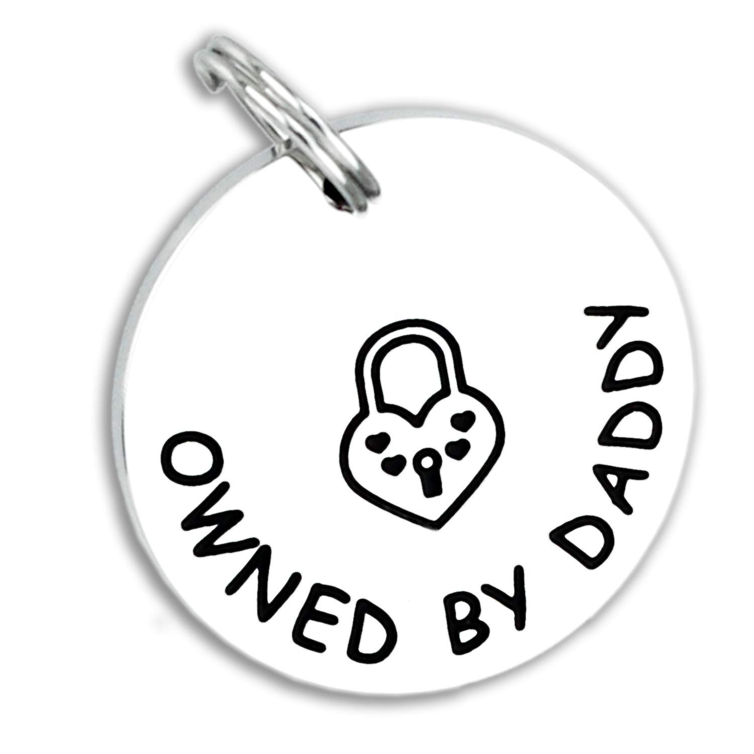 Kivosliviz BDSM Schlüsselanhänger Geschenk Daddydom DDLG Babygirl Schlüsselanhänger, Gravur 'Owned By Daddy', Edelstahl, Stainless Steel, Damen, Erwachsene Damen, Unisex Kivosliviz BDSM Schlüsselanhänger Geschenk Daddydom DDLG Babygirl Schlüsselanhänger, Gravur 'Owned By Daddy', Edelstahl, Stainless Steel, Damen, Erwachsene Damen, Unisex von Kivosliviz
