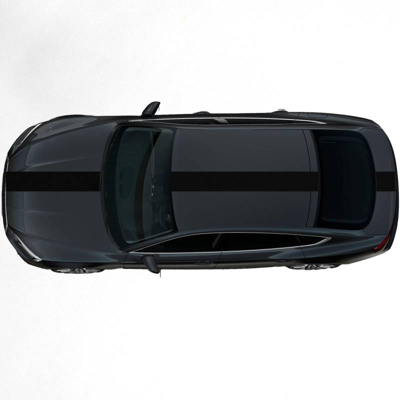 Kiwistar - Autoaufkleber Rallye Streifen - 20 x 400 cm - schwarz glänzend - selbstklebend - Viperstreifen für Auto, Motorhaube, Karosserie - Tuning Aufkleber Racing Deko von Kiwistar