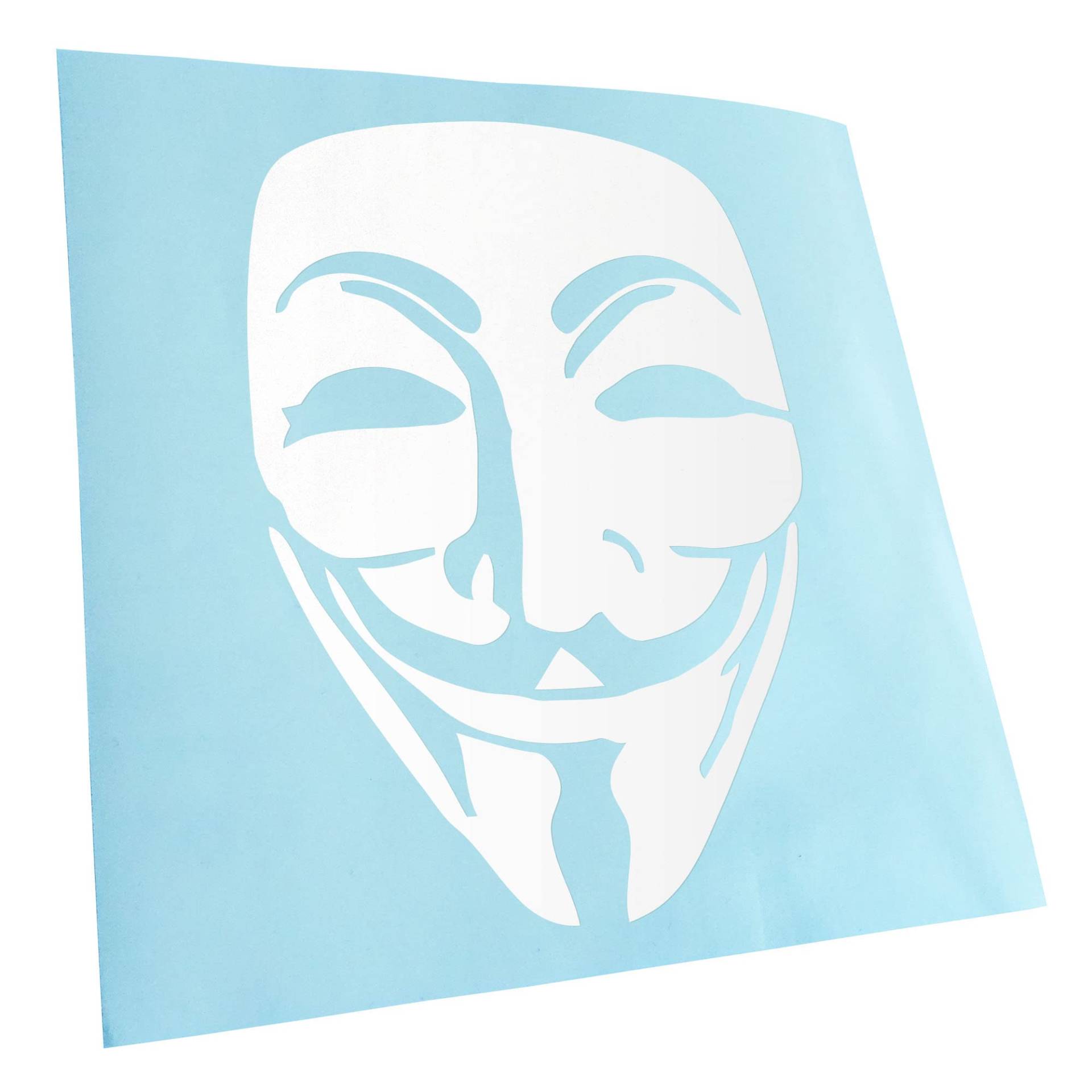 Kiwistar - Autoaufkleber - Anonymous Maske 11 x 15 cm in 15 Farben - Neon + Chrom! - Aufkleber für Auto, Laptop, Fahrrad, LKW, Motorrad mehrfarbig JDM Decal Racing von Kiwistar