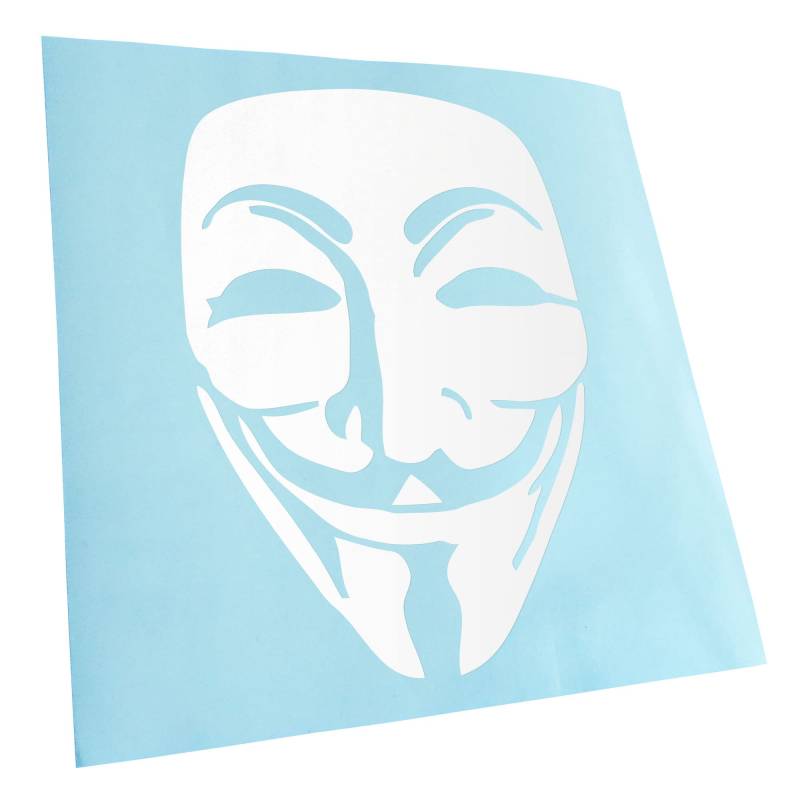 - Autoaufkleber - Anonymous Maske Aufkleber für Auto, Laptop, Fahrrad, LKW, Motorrad mehrfarbig JDM Decal Racing von Kiwistar