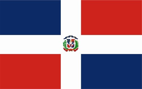 Kiwistar Autoaufkleber Sticker Fahne Flagge Aufkleber 10cm Dominikanische Republik laminiert sehr Lange Haltbar von Kiwistar