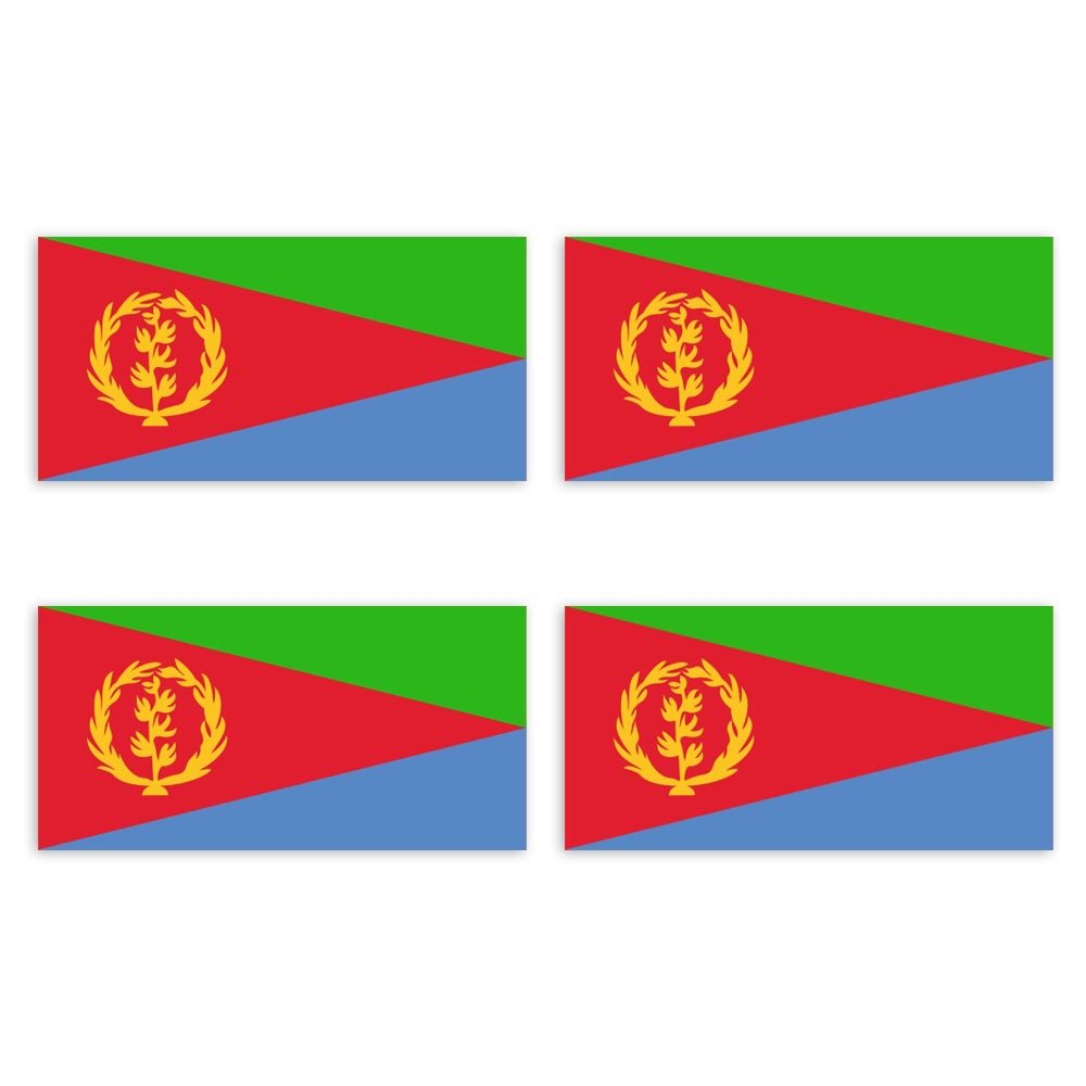 Kiwistar Aufkleber 4,5 x 2,3 cm Eritrea - Land Staat Autoaufkleber Flagge Länder Wappen Fahne Sticker Kennzeichen - Auto - Fahrrad - LKW von Kiwistar