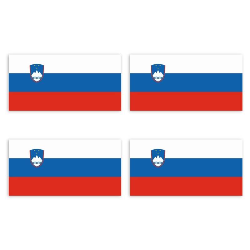 Kiwistar Aufkleber 4,5 x 2,3 cm Slowenien - Land Staat Autoaufkleber Flagge Länder Wappen Fahne Sticker Kennzeichen - Auto - Fahrrad - LKW von Kiwistar